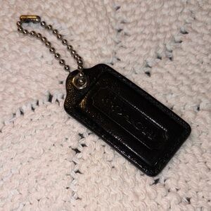 Coach Large Black Patented Leather Bag Hang Tag